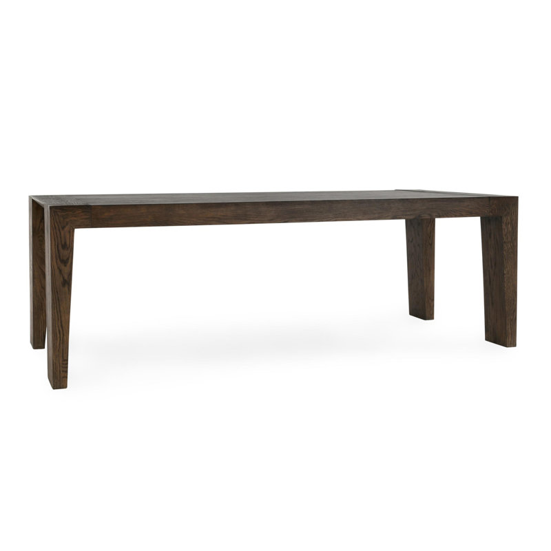 Troy 89" Reclaimed Oak Wood Transitional Dining Table In Brown