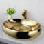 Ensemble de lavabo vasque en céramique or 23 pouces avec robinet cascade et bonde escamotable