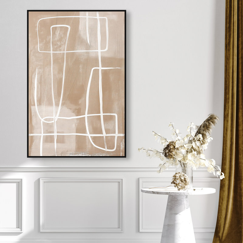 Markings in the Dirt I Canvas Abstract Print by Oliver Gal, Black Frame, 10 x 15, 46"H x 31"W, Black Frame