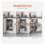 2-Tier Blind Corner Pull-Out Organizer - Chrome Kitchen Cabinet Basket System with 4 Shelves for Maximum Storage