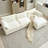 4 Piece Upholstered L Shaped Sectional Sofa-1367175797