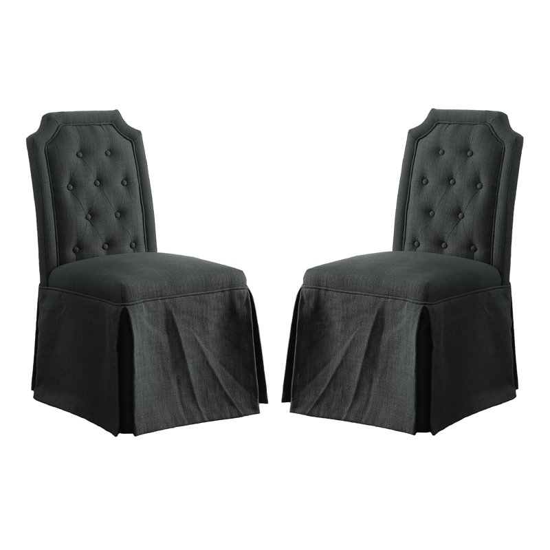Sickmeier 21'' H Tufted Upholstered Dining Chair, Gray