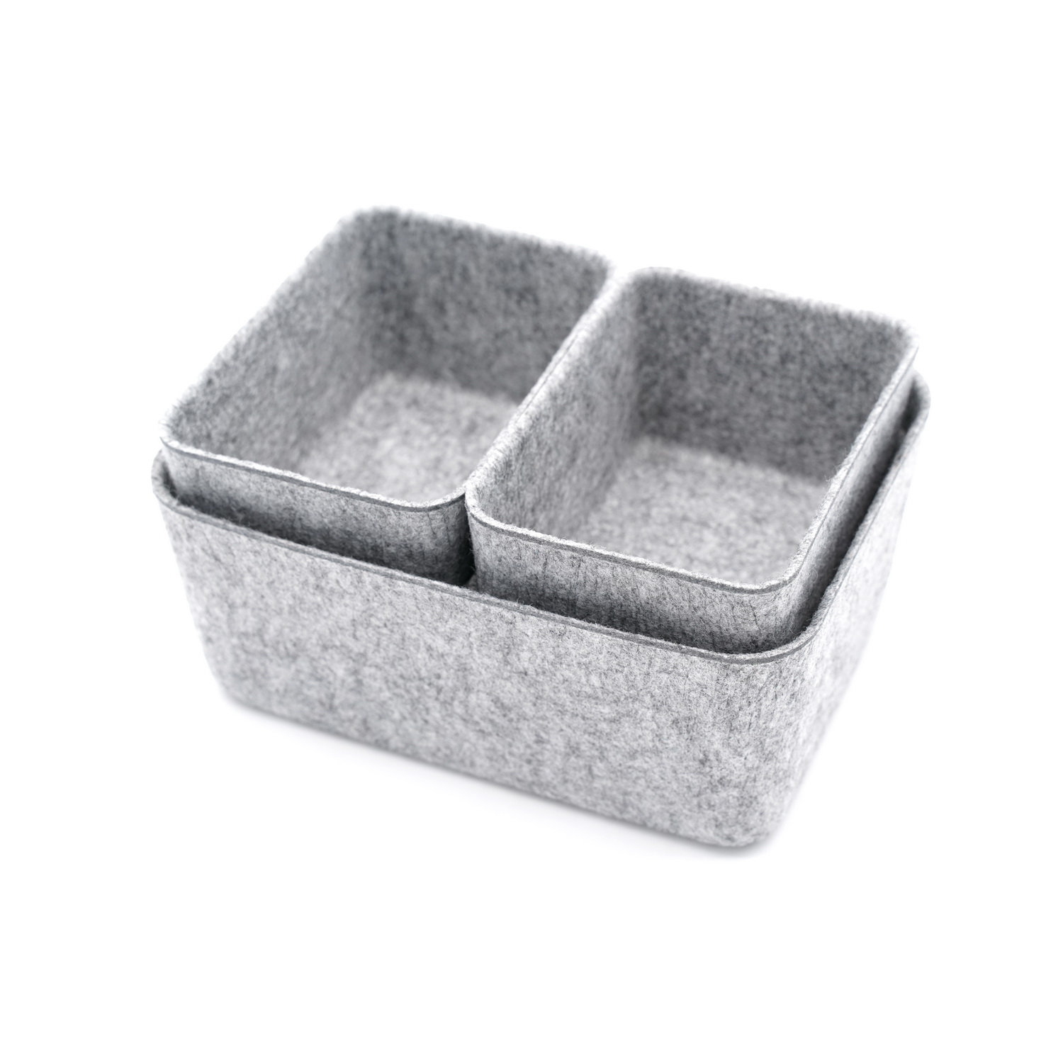 Felt Desk Organizer Set, Gray