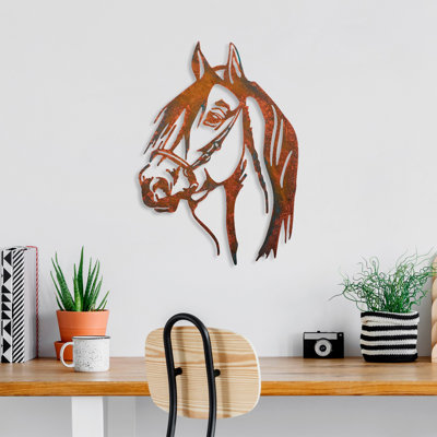 Hand-Painted Decorative Metal Wall Accessory, 15.0 x 20.9 inches | 100% Metal, Thickness: 0.06 inches | Unique Art Piece for Home Décor, Lightweight at 2.1 lbs | Perfect for Living Room or Office Wall Accent