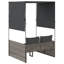  Double méridienne en rotin PE gris, acier thermolaqué, polyester-2090668389-2090668385