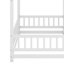 Lit en bois avec structure de toit et garde-corps de sécurité-727456860