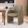Modern Upholstered Dining Chair Full Back Armchair With Metal Detor Legs