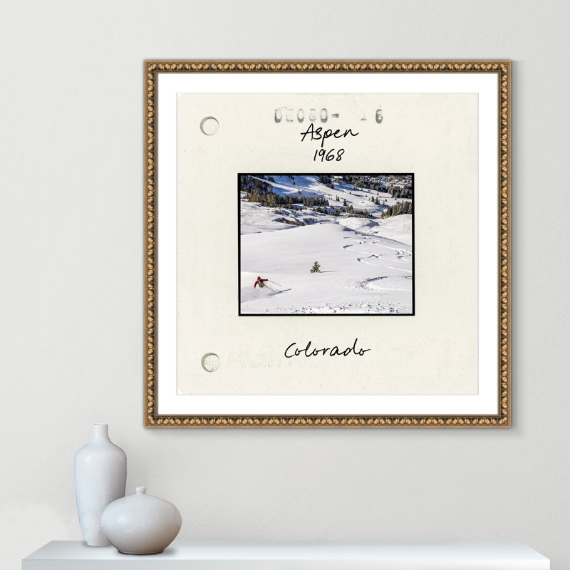 Aspen Print par CAD Designs, 13.5'' W x 13.5'' H, Framed Canvas, Black Floater