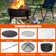 Jimiyah  36"W x 25.6"H Wood Burning Fire Pit with Lid & Grill, Outdoor Fire Pit Table
