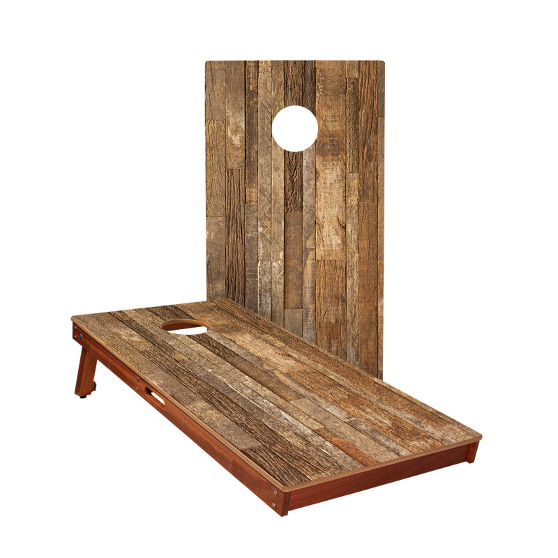 Planches de cornhole en bois rustique