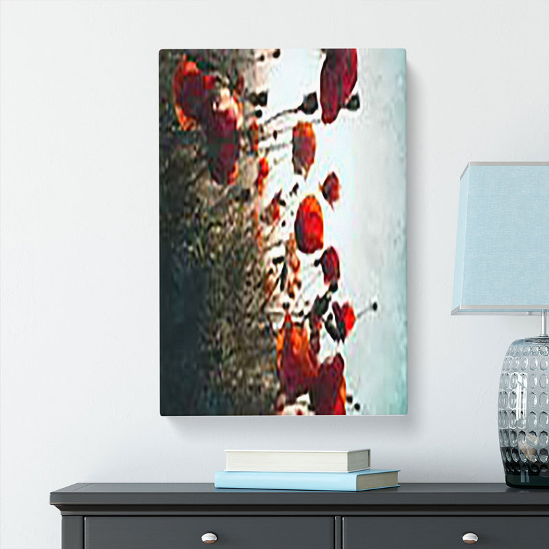 Poppy Flowers - Wrapped Canvas, 76cm H x 50cm W x 3cm D