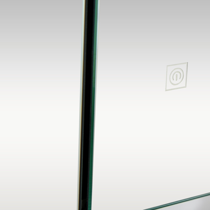 900mm W 650mm H Wall Mounted Required Frameless Medicine Cabinet with Mirror and Adjustable Shelves