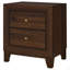 Table de chevet 2 tiroirs Walnut