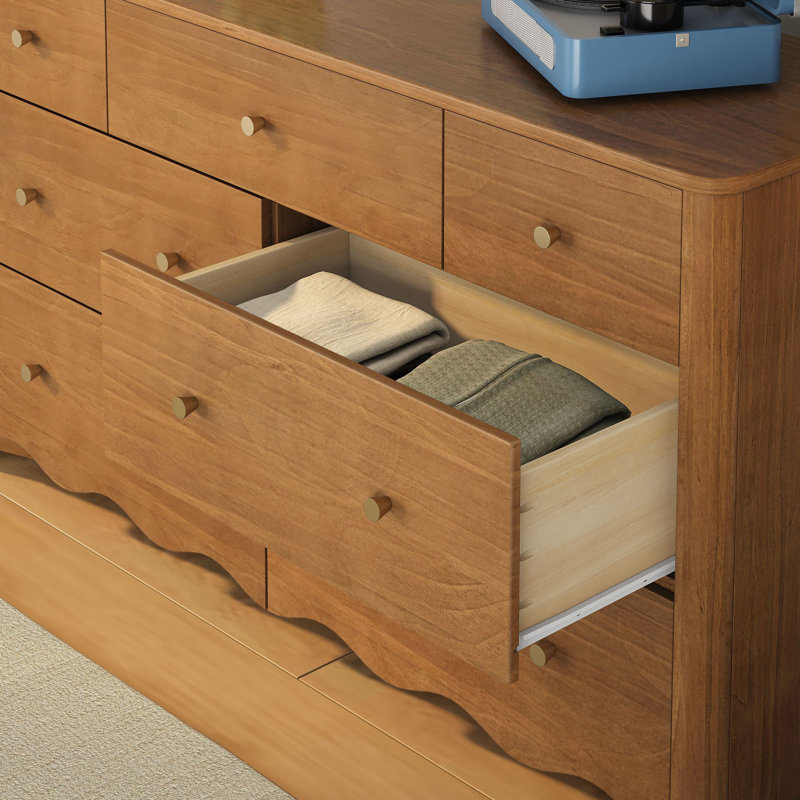 Sutton 7 Drawer Dresser, Pecan, Pecan