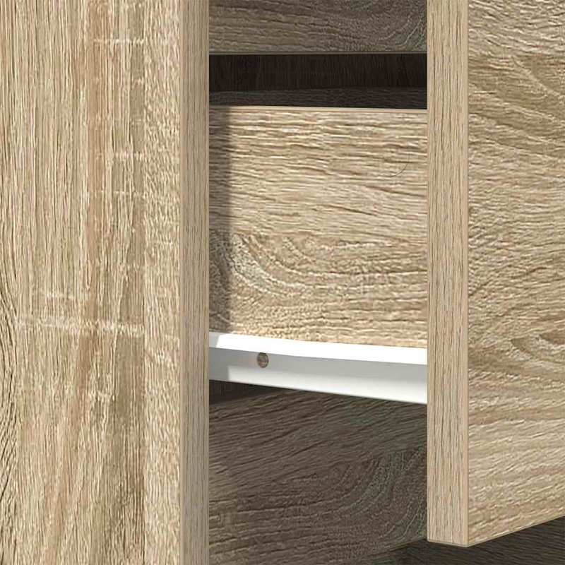 Bedside Cabinets With 3 Drawers 2 Pcs 39X35x65 Cm, Sonoma Oak