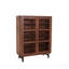 Armoire à chaussures 6 niveaux, portes à volets, tablettes réglables - noyer-130471480