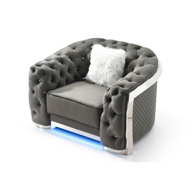 Sophisticated Gray Accent Chair