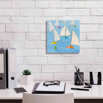 Regatta V - peinture sur toile tendue