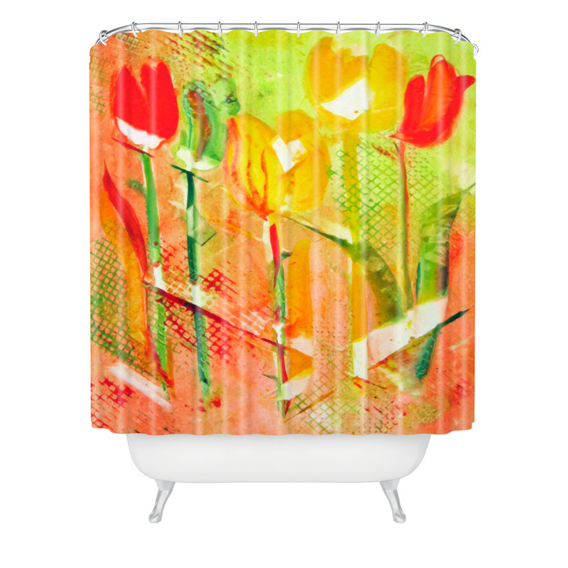 Rideau de douche simple tulipes par laura trevey