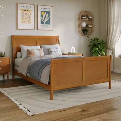 Lampley Solid Wood Foundation Bed with Matching Footboard