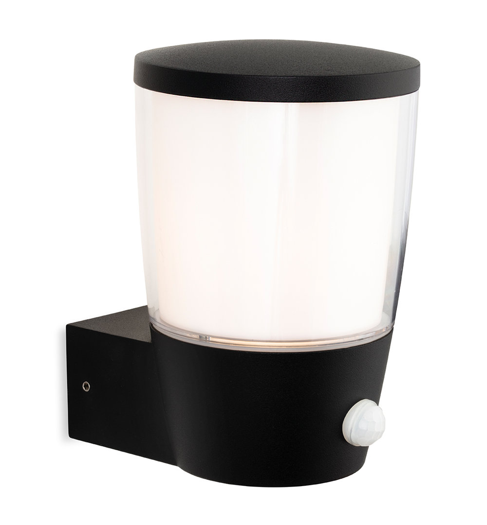 Matte Black 16cm H Outdoor Armed Sconce