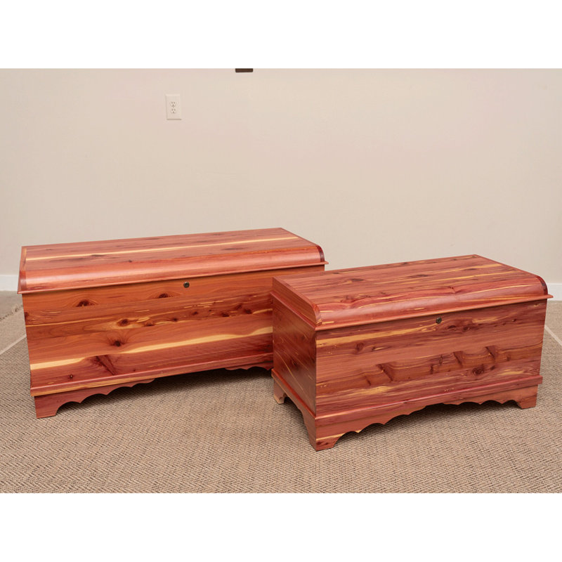 Waterfall Solid Wood Hope Chest, Cedar Wood, Natural Stain, 42", Cedar Wood/Natural