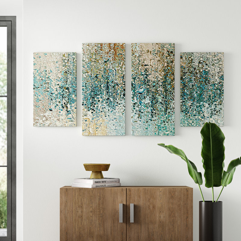 " Revealed " by Mark Lawrence 4 - Pieces, 38" H x 72" W x 1.5" D