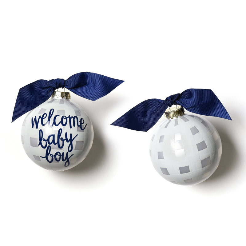 Ornement en forme de boule Welcome Baby Boy