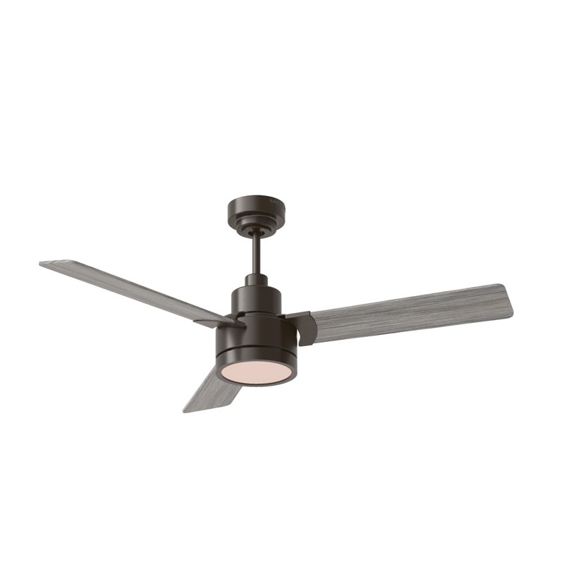 Ventilateur de plafond standard à 3 pales de 52 po à DEL avec pièces de contrôle de ventilateur et ensemble d'éclairage inclus Marra