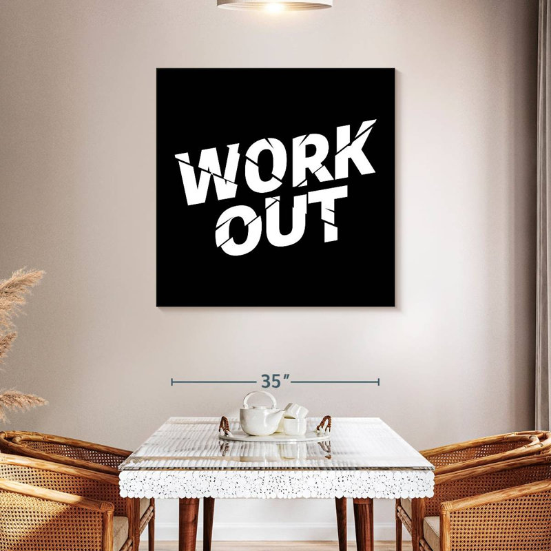 Kema Workout Typography, 39" H x 39" W