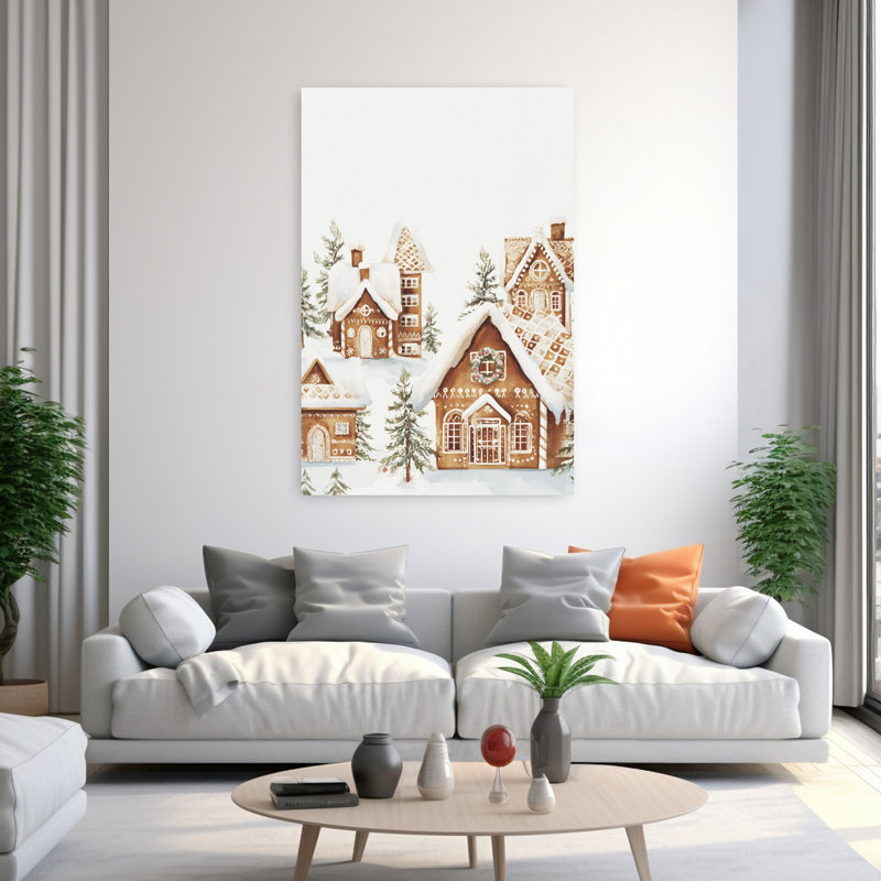 Contemporary Art Abstract Contemporary Winter Architecture Wall Art by Andreas Magnusson - Wrapped Canvas Print