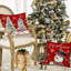 Ensemble de 4 housses de coussin décoratives rouges Merry Christmas 24 X 24 pouces de 4 décorations de Noël campagnard à motif écossais Cardinal