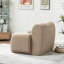 Chaise d'appoint moderne à rayures verticales en chenille rembourrée, canapé-lit simple désossé, fauteuil de lecture confortable avec sièges profonds
