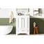 Meuble-lavabo moderne avec lavabo en céramique de 24 po, espace de rangement généreux, quincaillerie argentée, armoire contemporaine facile à assembler, planches, espace spacieux-711645020