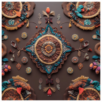 Édredon en tissu complexe Mandala