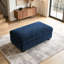Repose-pieds rembourré rectangulaire en flanelle de fourrure de lapin, pièce modulaire simple pour canapé modulaire-2068082542
