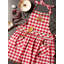 Christmas Apron Christmas Gingham Cotton Apron Sets