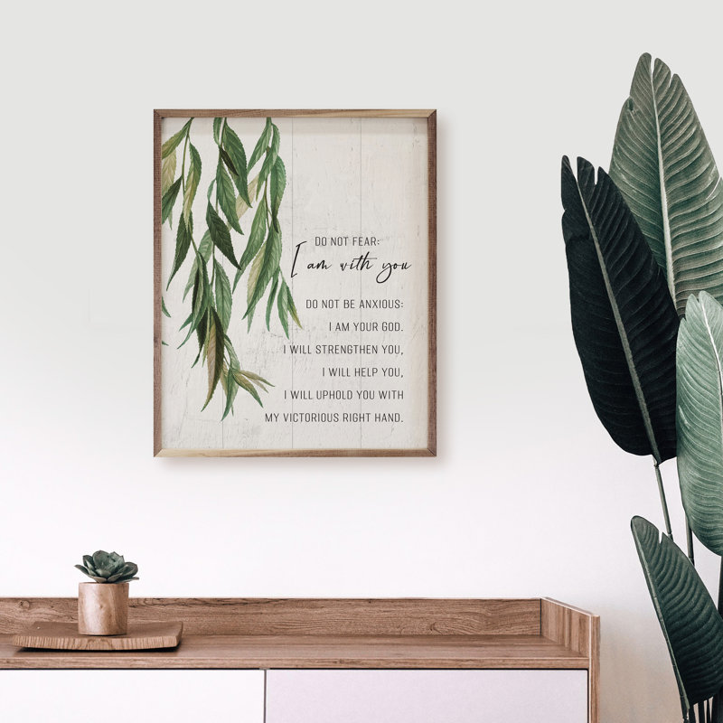 I Am With You Greenery White, 16" W x 20" H