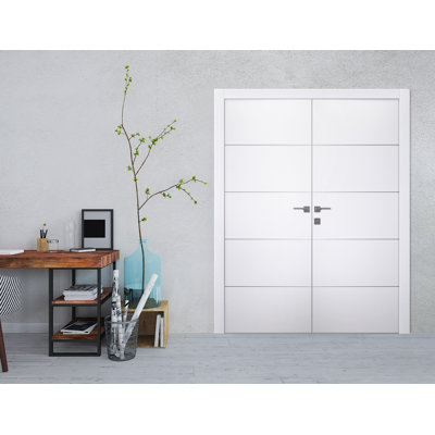 Smart Pro 4H Paneled Manufactured Wood Double Door