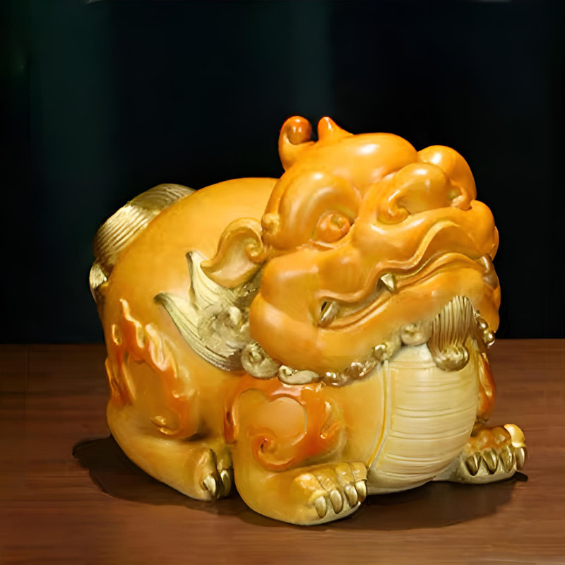 Statue en laiton Feng Shui Pi Xiu - Décoration de bureau parfaite
