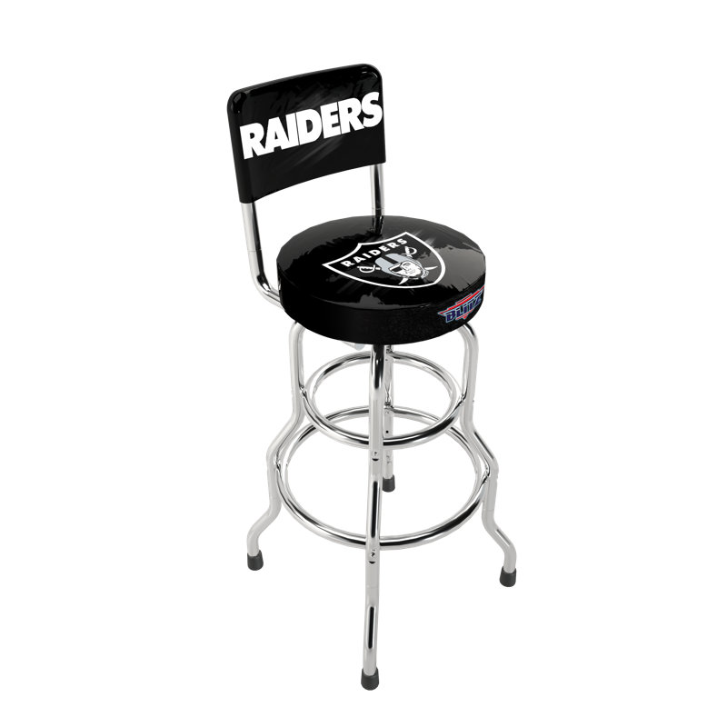 Las Vegas Raiders NFL Blitz High Back Adjustable Swivel Stool, Arcade1Up