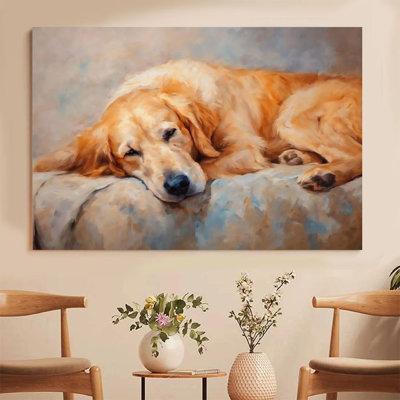 Impression sur toile encadrée Golden Retriever
