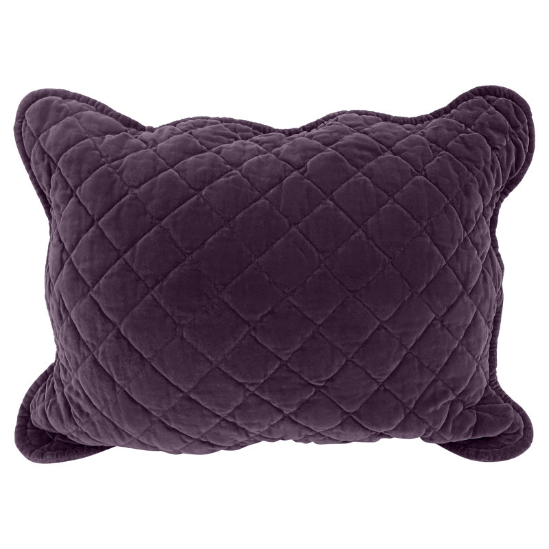 Mundo Geometric Rectangular Lumbar Cushion, Aubergine