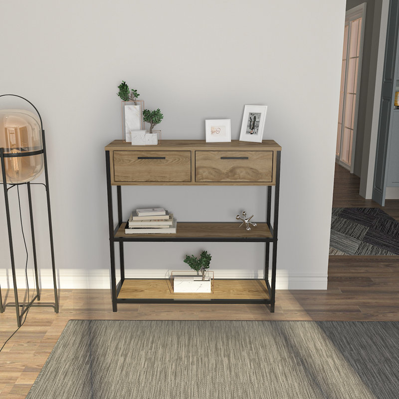 Mickie 90cm Console Table, Brown, Brown