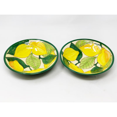 Signature - Lemons - Pasta Bowl - Set Of 2