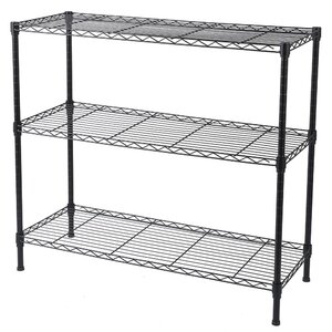 Rebrilliant 3-Tier Heavy Duty Adjustable Shelving Unit Black & Reviews ...