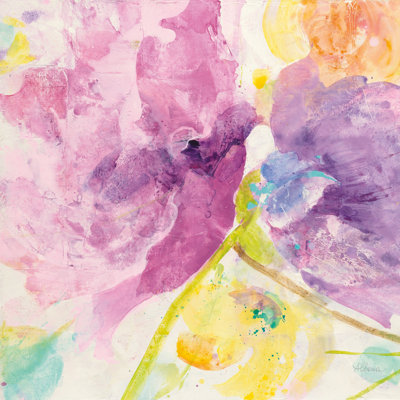 Spring Abstracts Florals I Crop by Albena Hristova - Wrapped Canvas Painting