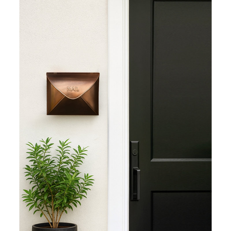 Boîtes aux lettres murales d'extérieur Nach 11,5 po x 8,75 po Nach, Brun