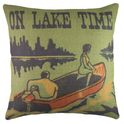 On Lake Time Throw Pillow