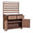 Solid Wood Outdoor Kitchen Island With Stainless Steel Top, Movable Shelves, Drawers, Lockable Wheels, And Versatile Use For Grilling, Prep, And Gardening.-859590320